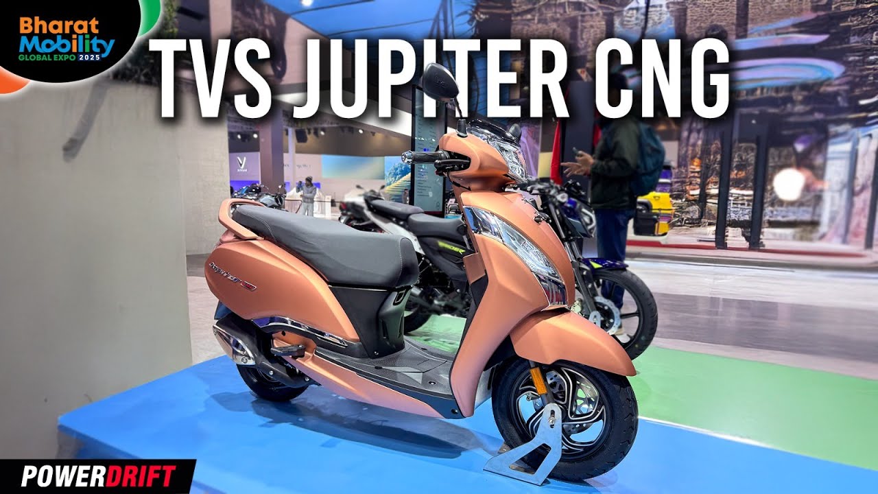 TVS Jupiter CNG First Look | Bharat Mobility Expo 2025 | PowerDrift QuickEase