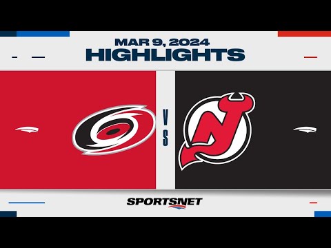 NHL Highlights | Hurricanes vs. Devils - March 9, 2024