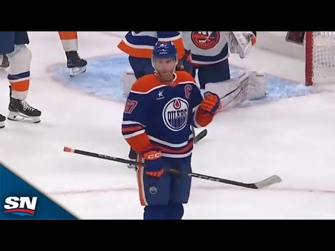 Oilers Connor McDavid Finishes Ryan Nugent-Hopkins Pretty No-Look Feed