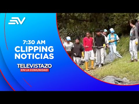 Un grupo del Club Rotario de California llegó a Ecuador para hacer mingas | Televistazo | Ecuavisa