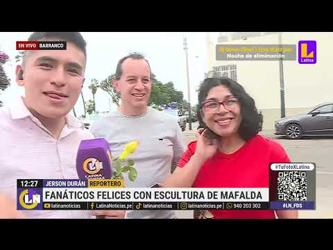 Barranco: Fanáticos peruanos felices con escultura de mafalda