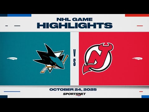 NHL Highlights | Sharks vs. Devils - October 24, 2025