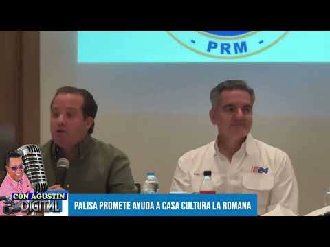 JOSE IGNACIO PALISA PTE  DEL P R M PROMETE AYUDA A CASA DE LA CULTURA LA ROMANA CON AGUSTIN DIGITAL