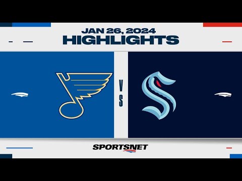 NHL Highlights | Blues vs. Kraken - January 26, 2024