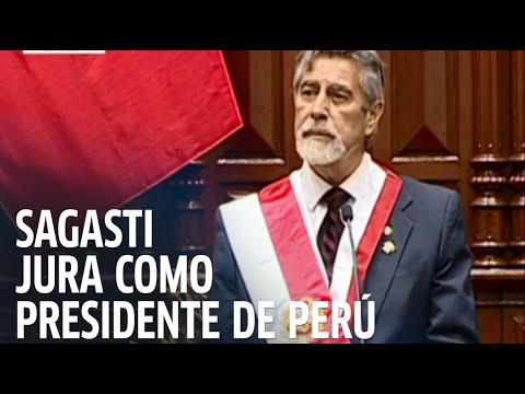 Sagasti jura como presidente de Perú y pide perdón por muertos en protestas