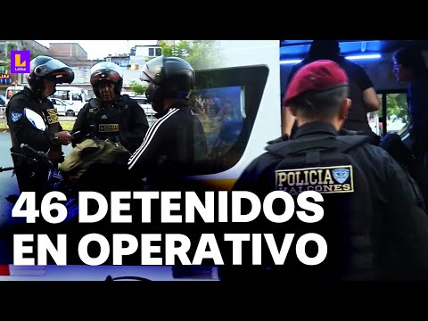Operativo policial en San Martín de Porres: Detienen a 46 personas y recuperan carros robados