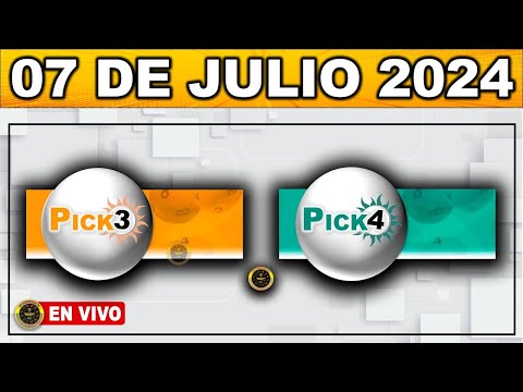 Resultado PICK3 Y PICK4 NOCHE DOMINGO  07 de JULIO del 2024 #chance #pick4 #pick3