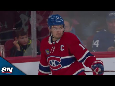 Canadiens Juraj Slafkovsky Sets Up Nick Suzukis Goal With No-Look, Cross-Ice Feed
