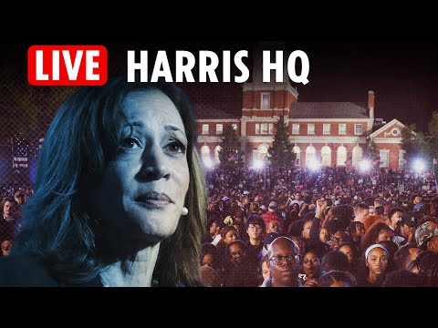 LIVE: Kamala Harris' campaign HQ in Washington DC as results hang on a knife edge