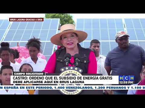 Presidente Xiomara Castro Inaugura Programa de Electrificación Rural en Brus Laguna
