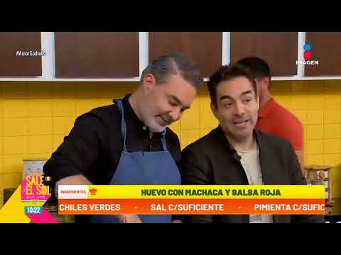 Omar Chaparro prepara huevo con machaca y salsa roja con Mauricio Islas | Sale el Sol