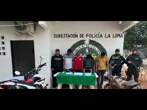 Tras comerte atraco y huir en motos son capturados 4 delincuentes en el municipio de Bosconia