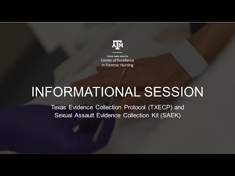 Texas Evidence Collection Protocol, Sexual Assault Evidence Collection Kit