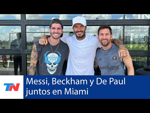 David Beckham recibió a Rodrigo De Paul en el Inter Miami: foto con Lionel Messi y cálido mensaje