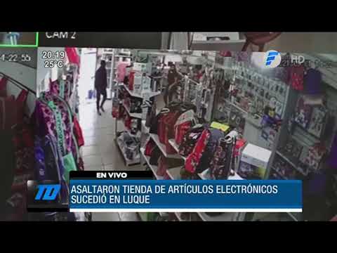 Asaltaron tienda de equipos electrónicos en Luque