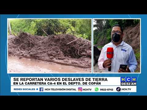 ¡Habilitado paso tras deslaves en Veracruz, Copán!