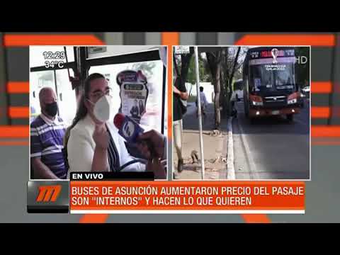 Buses 'internos' de Asunción suben precio del pasaje de forma unilateral