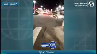 شرطي عصبي يضرب شاب