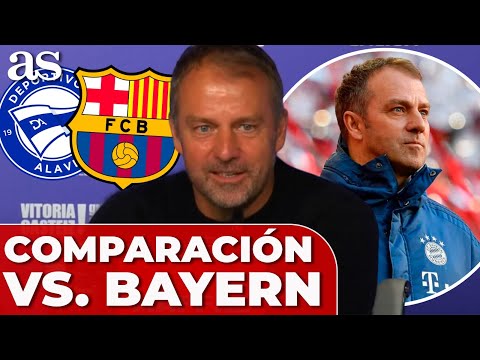 HANSI FLICK y su RESPUESTA ante la COMPARACIÓN de este BARCELONA con su BAYERN de MÚNICH