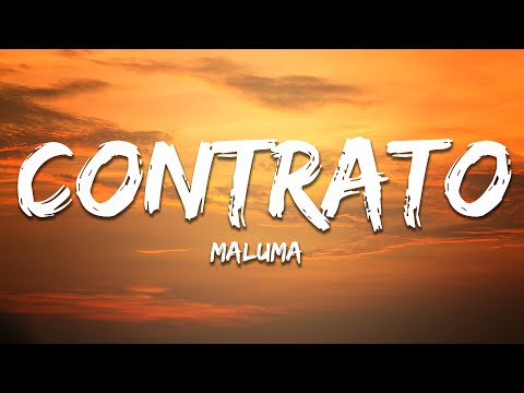 Maluma - Contrato (Letra / Lyrics)