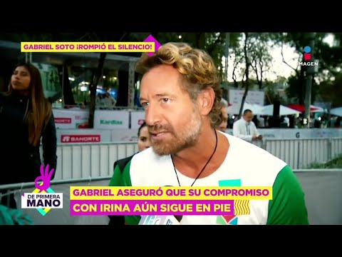 ¡Estamos bien! Gabriel Soto insiste que su boda con Irina sigue en pie | De Primera Mano