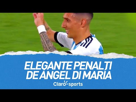 Elegante penalti de Ángel Di María para poner el sexto gol de Argentina