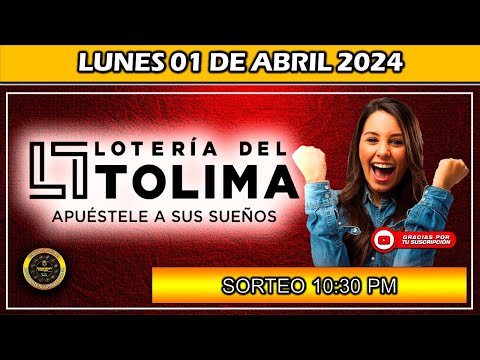 PREMIO MAYOR LOTERIA DEL TOLIMA del LUNES 01 de Abril 2024