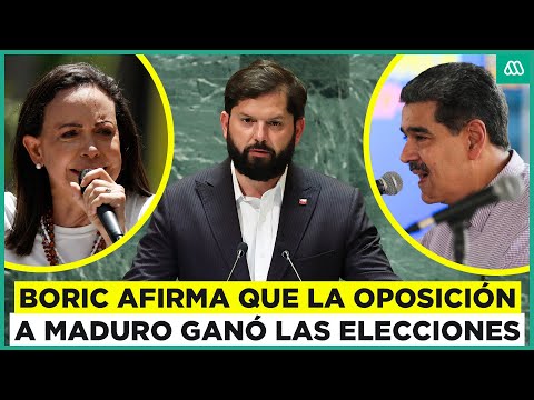 Venezuela: Boric afirma que la oposición a Maduro ganó las elecciones