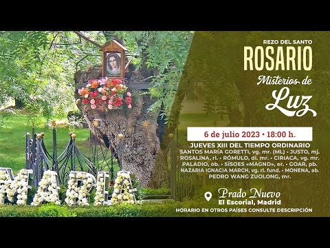 SANTO ROSARIO de hoy Jueves (Misterios Luminosos) en DIRECTO desde PRADO NUEVO a las 18:00 h.