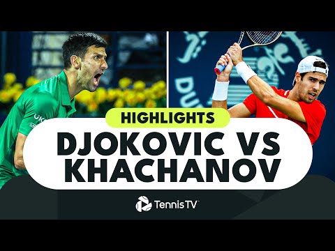 Tennis 🎾 Novak Djokovic vs Karen Khachanov | Dubai 2022 Highlights