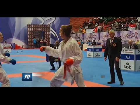 Aylin Yamileth Reyna participó en el Campeonato del Mundo de Karate.