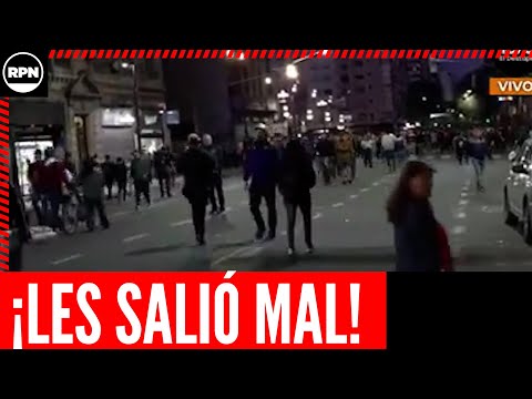 Trolls libertarios fueron a provocar y agredir a la marcha y les SALIÓ MUY MAL