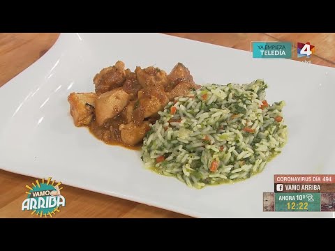 Vamo Arriba - Curry de pollo con arroz verde