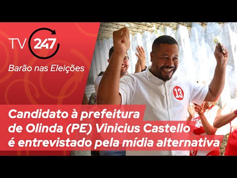 Candidato à prefeitura de Olinda (PE) Vinicius Castello é entrevistado pela mídia alternativa