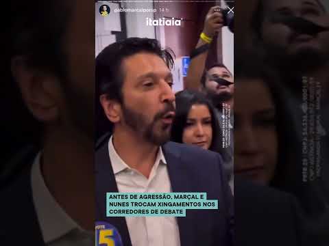 ANTES DE AGRESSÃO, MARÇAL E NUNES TROCAM XINGAMENTOS NOS CORREDORES DE DEBATE