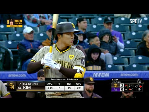 [MLB] 샌디에이고 vs 콜로라도 김하성 주요장면 (04.24)