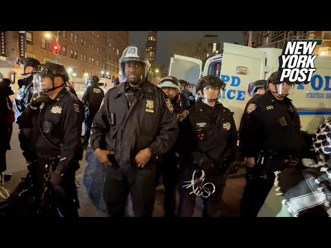 Riot police at Columbia University protests as deadline is extended for demonstrators to leave
