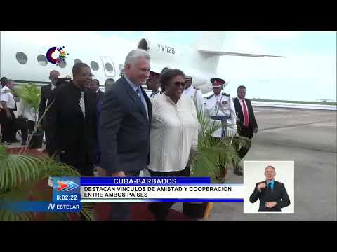 Primera ministra de Barbados recibe al Presidente de Cuba