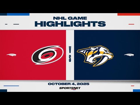 NHL Preseason Highlights | Hurricanes vs. Predators - October 4, 2025