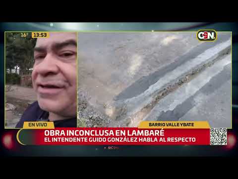 Habla intendente ante obra inconclusa en Lambaré