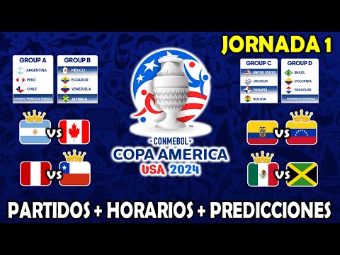 Así se jugará la PRIMERA JORNADA de la Copa América 2024 + PREDICCIONES, FECHAS, HORARIOS jornada 1