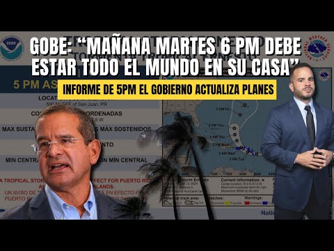 GOBE: Mañana martes 6 pm debe estar todo el mundo en su casa