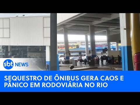 Homem sequestra ônibus e faz 17 reféns na rodoviária do Rio