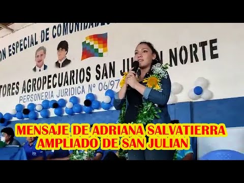 ADRIANA SALVATIERRA PARTICIPO DEL AMPLIADO DEL MAS-IPSP. DONDE RESALTO EL TRABAJO DE EVO MORALES..