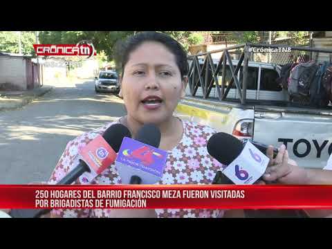 Nicaragua: 250 viviendas del barrio Francisco Meza en Managua fueron fumigadas