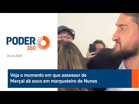 Veja o exato momento em que assessor de Marçal dá soco em marqueteiro de Nunes