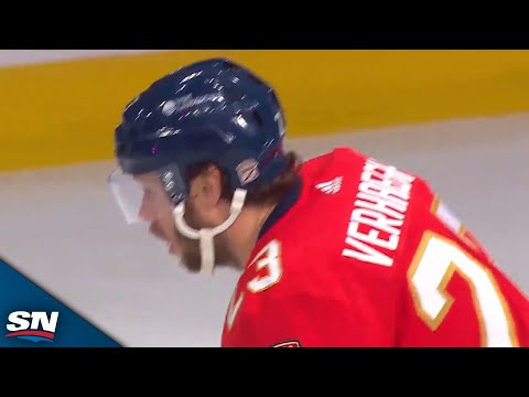 Carter Verhaeghe Bats Puck In Out Of Midair For Nifty Goal