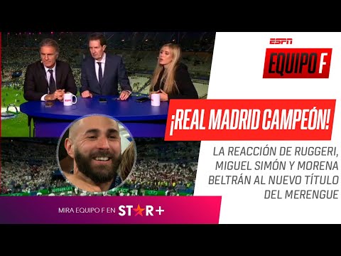 ¡La REACCIÓN de Ruggeri, Miguel Simón y Morena Beltrán tras la consagración del #RealMadrid!