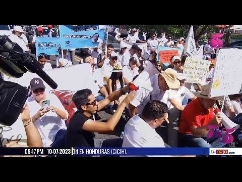 Empresarios de San Pedro Sula y Choloma protestan en contra del toque de queda