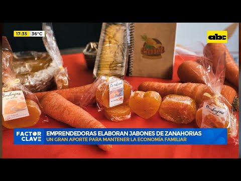 Emprendedoras elaboran jabones de zanahorias